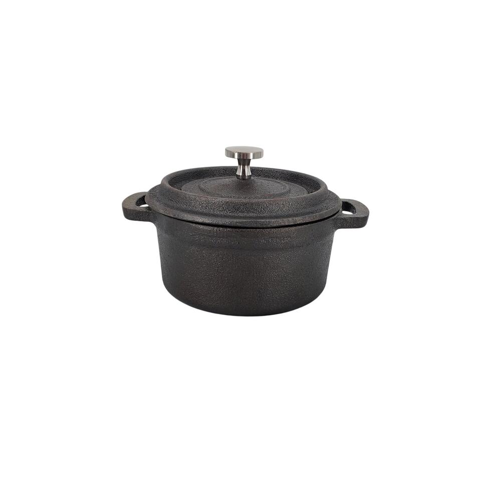 Sedona Kitchen 2pc Seasoned Cast Iron Mini Dutch Oven Round Mini‎ Cocotte New